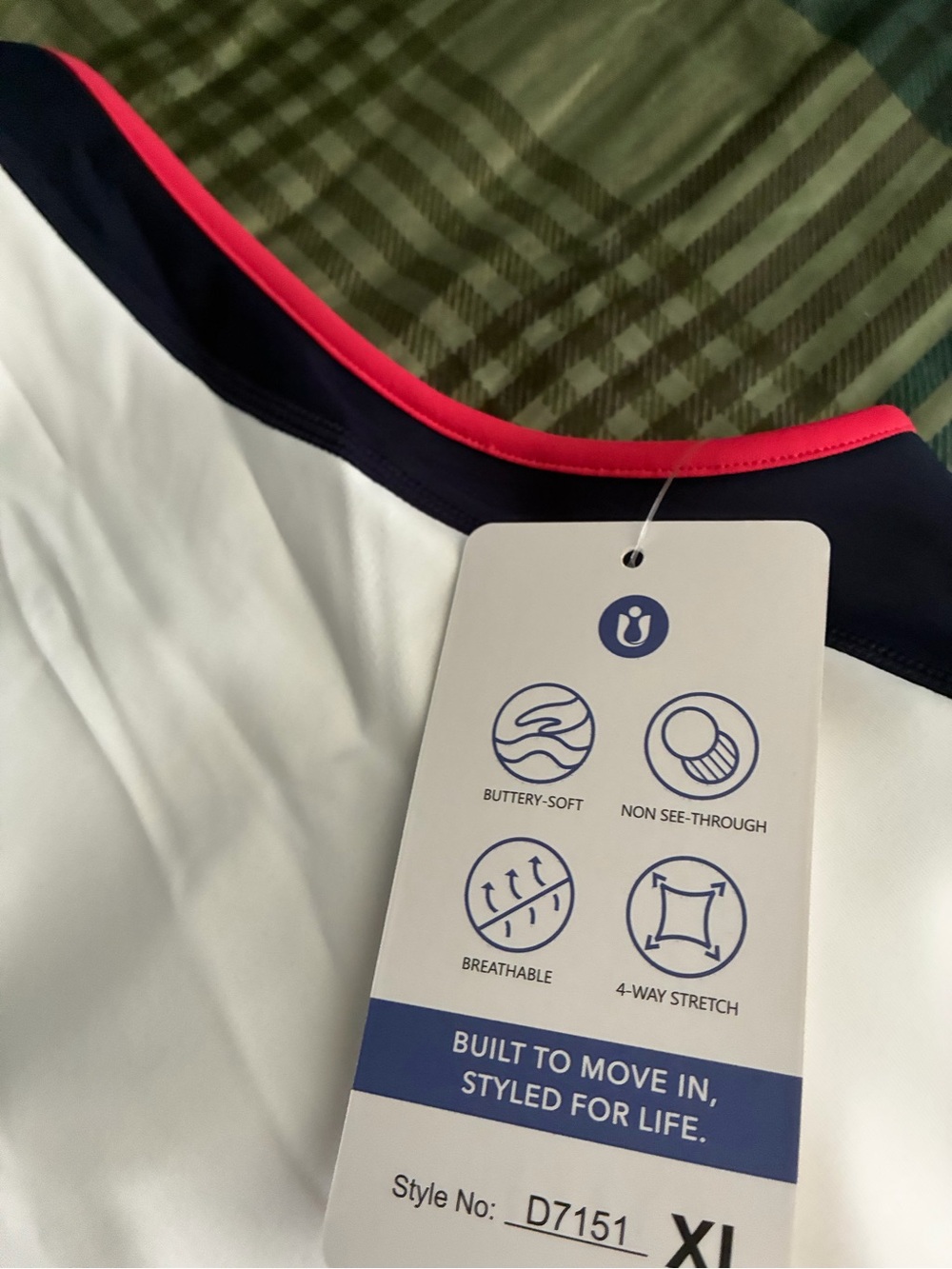 OTOS Sporty Colorblock Tennis Dress | White & Navy | Athletic Chic | Size XL - Picture 8 of 8